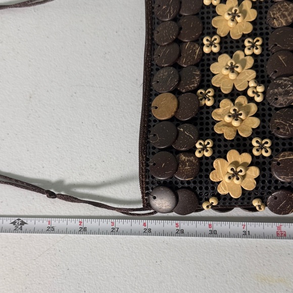 Brown Floral Accent Crossbody Bag - Picture 7 of 8